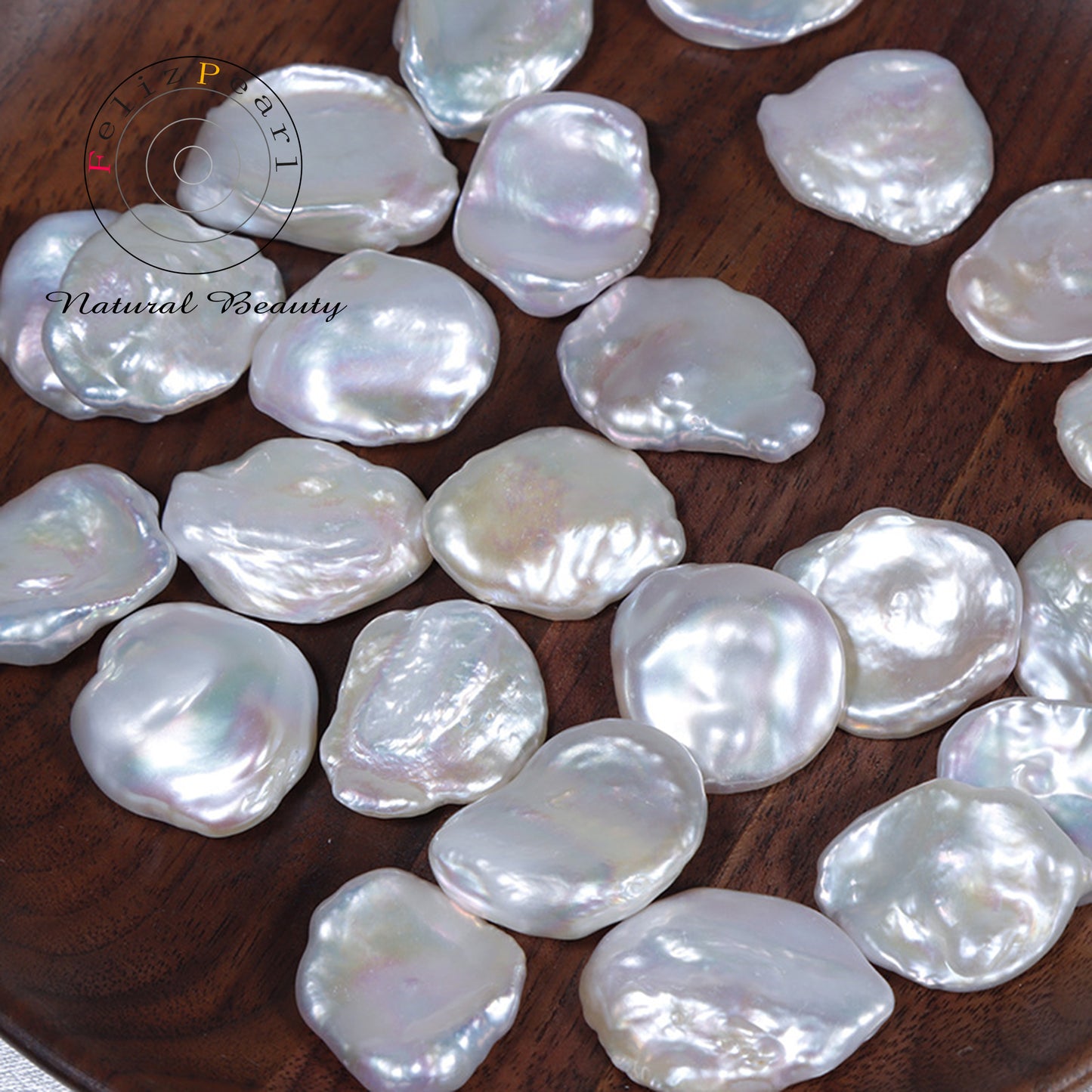 17-18mm White Freshwater Petal Loose Pearls