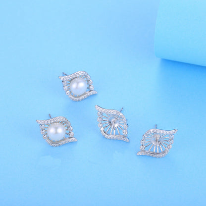Luxury Eye Design Pearl Earring Settings-Feliz Pearl Jewelry - Feliz Pearl 