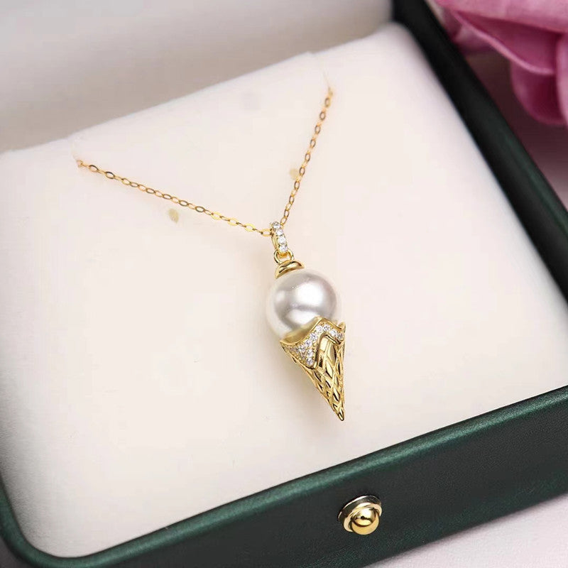 New Design Ice Cream Pearl Pendant Setting-Pearl Jewelry Supplier - Feliz Pearl 
