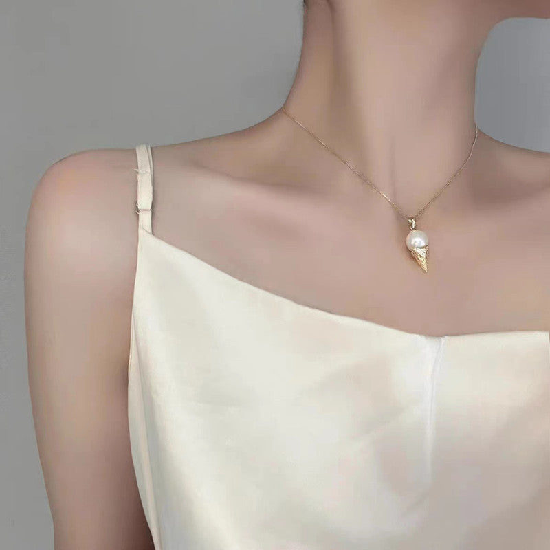 New Design Ice Cream Pearl Pendant Setting-Pearl Jewelry Supplier - Feliz Pearl 