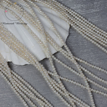 tiny size white pearl strand