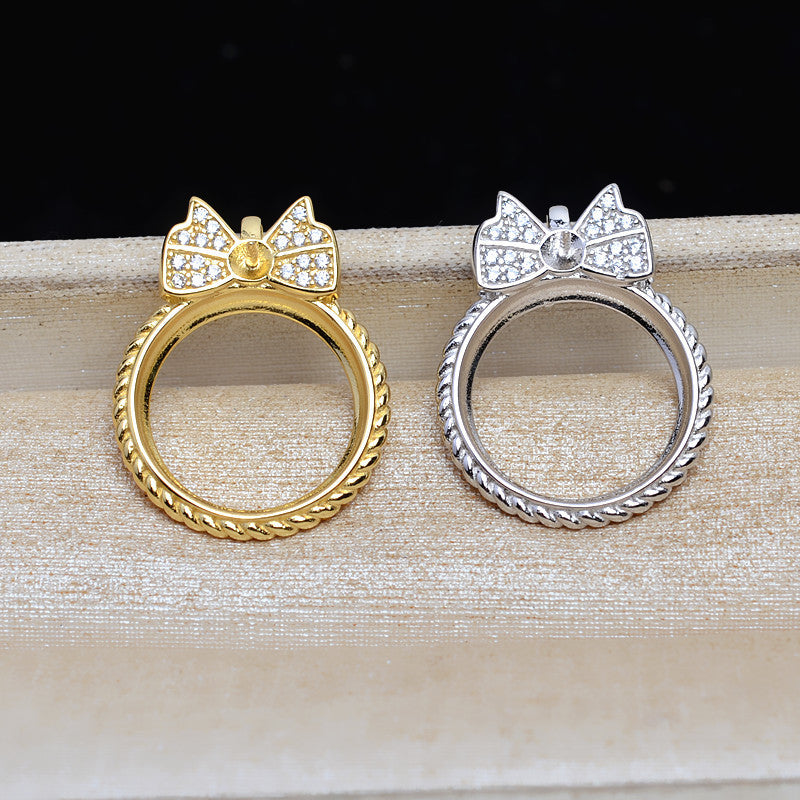 Wholesale Mabe Bow Tie Pearl Pendant Setting- Feliz Pearl - Feliz Pearl 