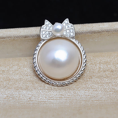 Wholesale Mabe Bow Tie Pearl Pendant Setting- Feliz Pearl - Feliz Pearl 