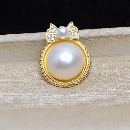 Wholesale Mabe Bow Tie Pearl Pendant Setting- Feliz Pearl - Feliz Pearl 
