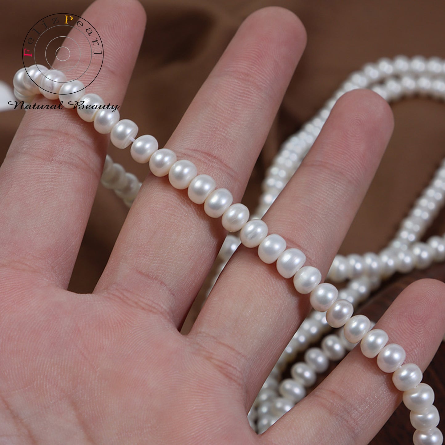 cultured freshwater pearl strands