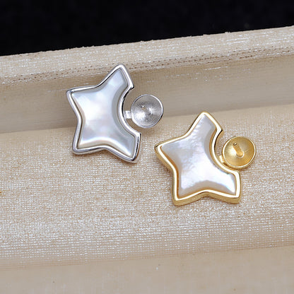 Wholesale Moon& Star Pearl Pendant Setting-S925 Sterling Silver - Feliz Pearl 