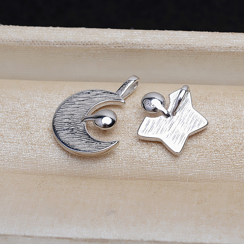 Wholesale Moon& Star Pearl Pendant Setting-S925 Sterling Silver - Feliz Pearl 