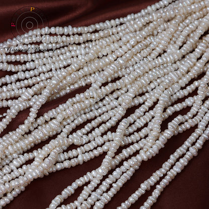 Button shape baroque pearl strand