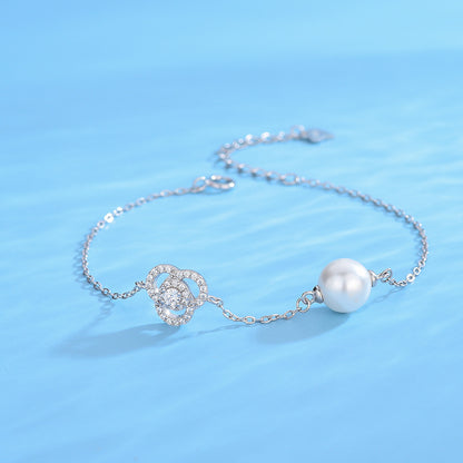 Sterling Silver Flower Pearl Bracelet Setting-Feliz Pearl - Feliz Pearl 