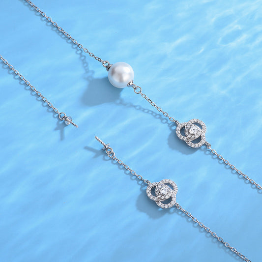 Sterling Silver Flower Pearl Bracelet Setting-Feliz Pearl - Feliz Pearl 