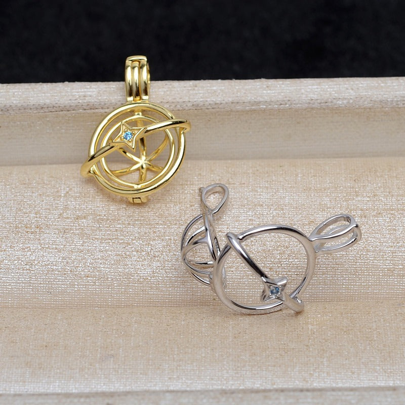Silver Universal Pearl Cage Pendant-Feliz Pearl - Feliz Pearl 