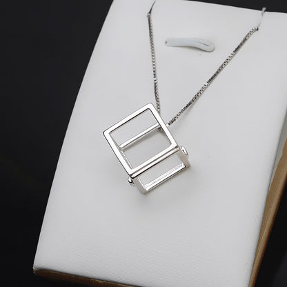Wholesale S925 Silver Square Cube Pearl Cage Pendant - Feliz Pearl 