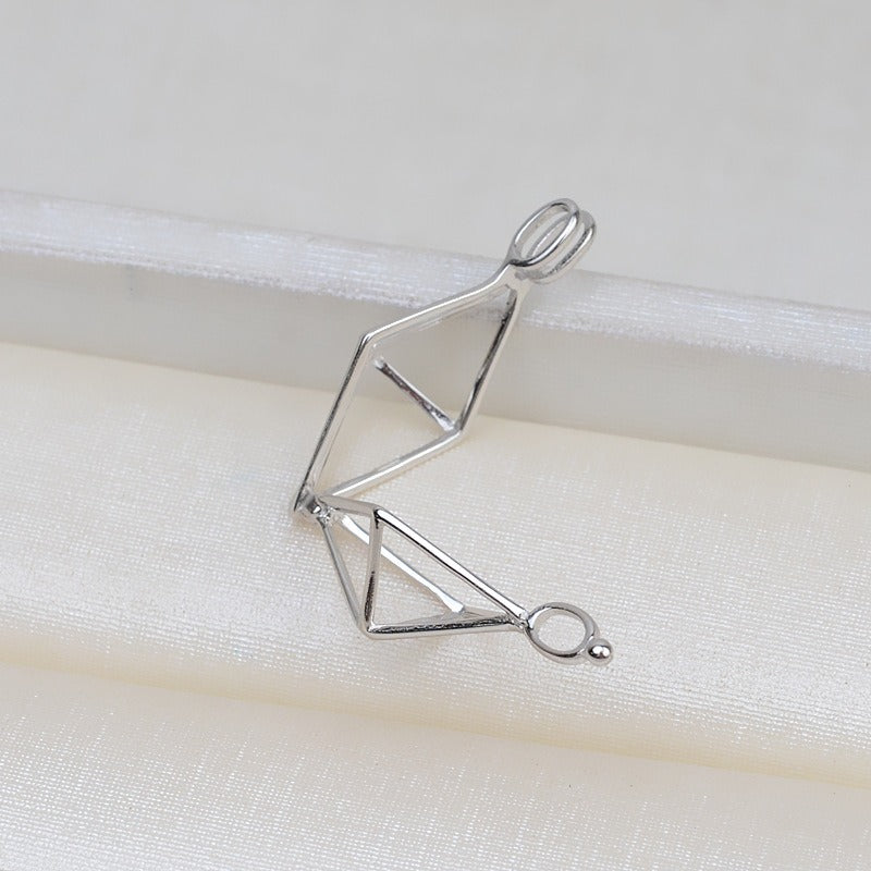 Wholesale S925 Silver Diamond Pearl Cage Pendant - Feliz Pearl 