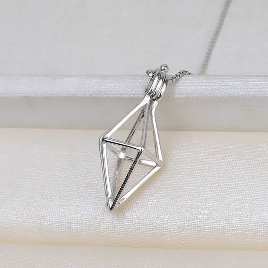 Wholesale S925 Silver Diamond Pearl Cage Pendant - Feliz Pearl 