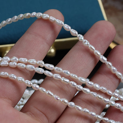 3-3.5mm Strong Luster Freshwater Baroque Pearl Strands Wholesale