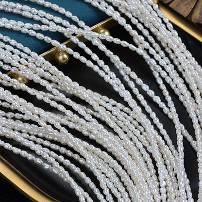 3-3.5mm Strong Luster Freshwater Baroque Pearl Strands Wholesale