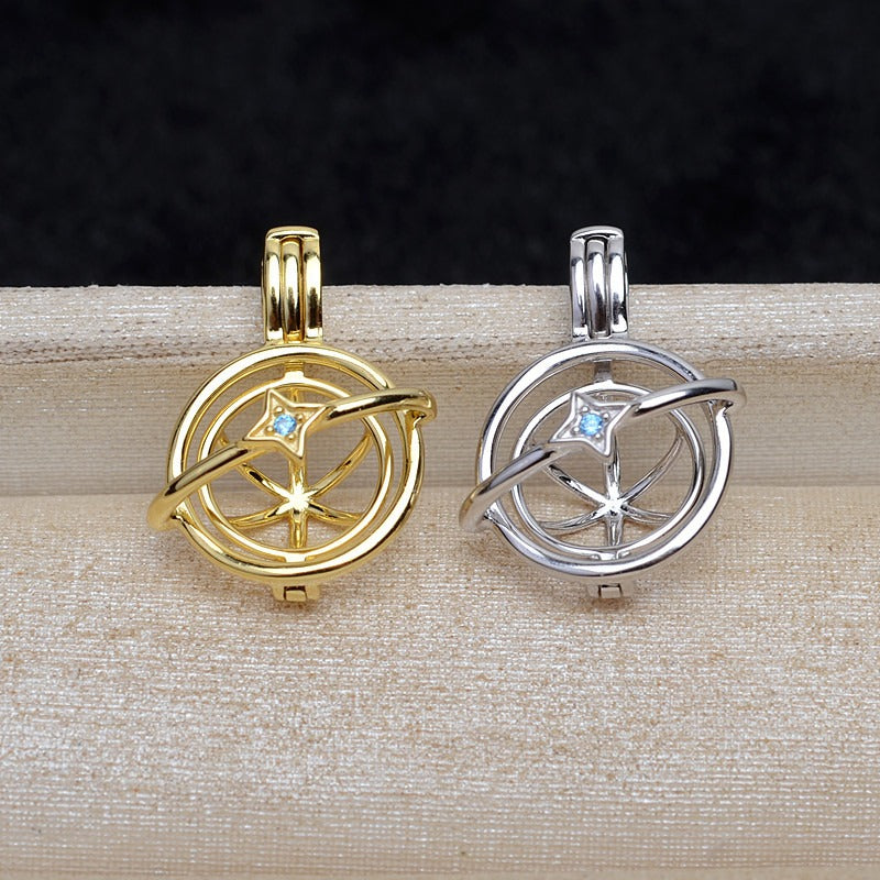 Silver Universal Pearl Cage Pendant-Feliz Pearl - Feliz Pearl 