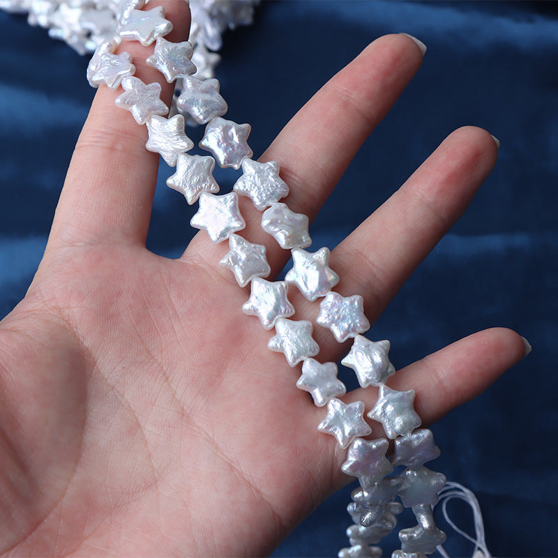 Wholesale 11-12mm White Color Star Shape Baroque Pearl Strands