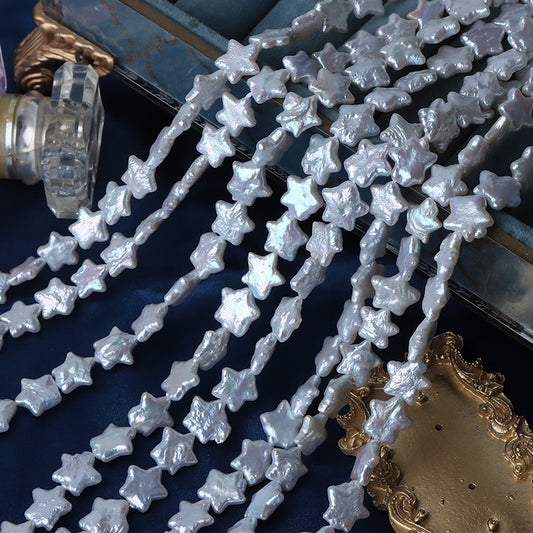 Wholesale 11-12mm White Color Star Shape Baroque Pearl Strands