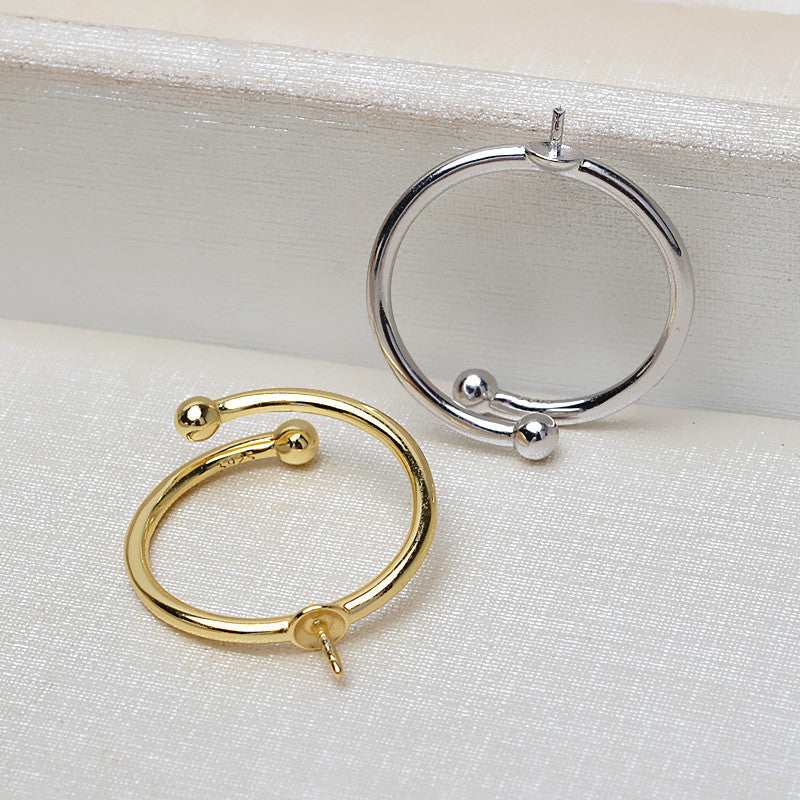 Adjustable Pearl Ring Findings-S925 Sterling Silver