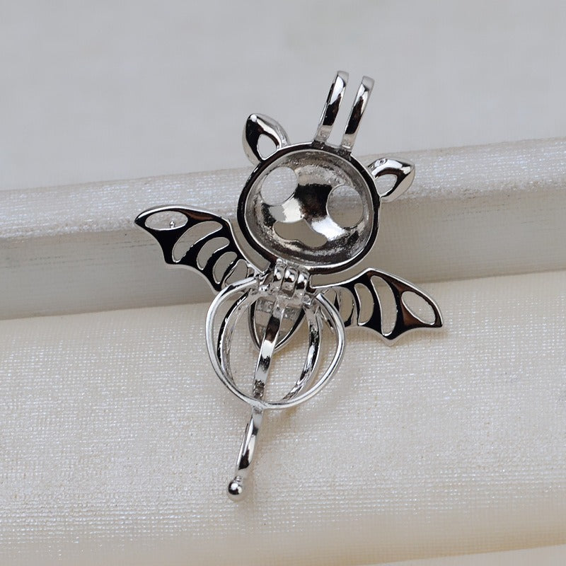Halloween Bat Pearl Cage Pendant-Feliz Pearl - Feliz Pearl 