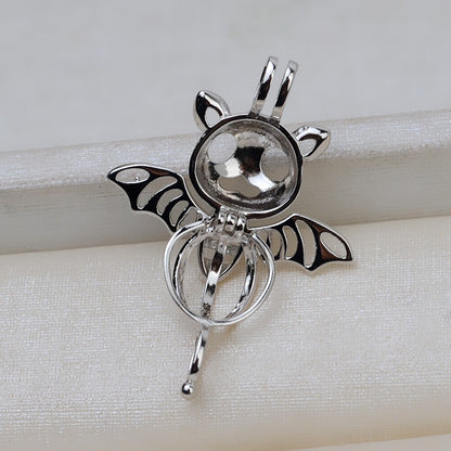 Halloween Bat Pearl Cage Pendant-Feliz Pearl - Feliz Pearl 