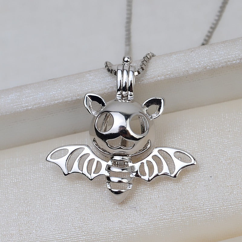 Halloween Bat Pearl Cage Pendant-Feliz Pearl - Feliz Pearl 