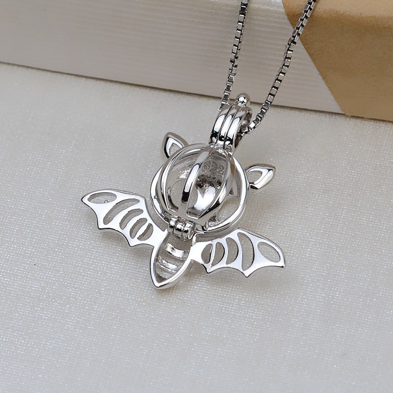 Halloween Bat Pearl Cage Pendant-Feliz Pearl - Feliz Pearl 