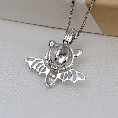 Halloween Bat Pearl Cage Pendant-Feliz Pearl - Feliz Pearl 