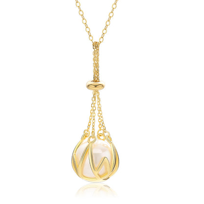 Net Design Pearl Pendant Setting-S925 Sterling Silver - Feliz Pearl 