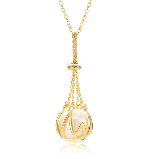 Net Design Pearl Pendant Setting-S925 Sterling Silver - Feliz Pearl 