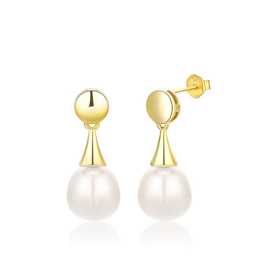 Simple Design Silver Pearl Earring Setting-Jewely DIY Settings Wholesale - Feliz Pearl 