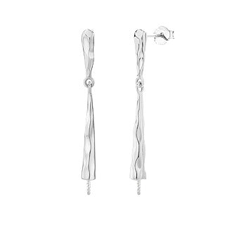 Lava Stick Pearl Earring Settings-Wholesale DIY Jewelry Setting - Feliz Pearl 