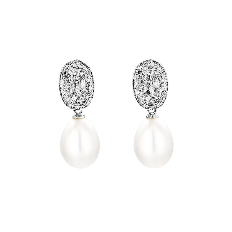 Silver Medusa Figure Pearl Earring Setting-Feliz Pearl - Feliz Pearl 