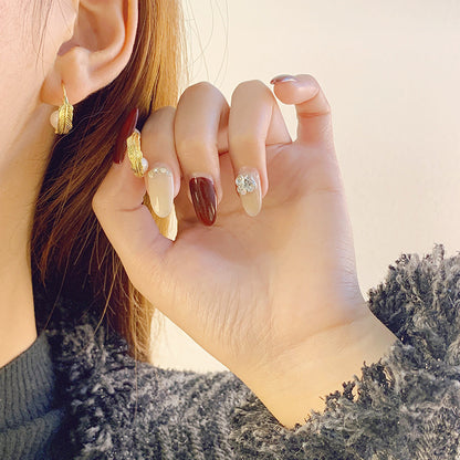 Silver C Feather Earring Settings-DIY Jewelry Setting Wholesale - Feliz Pearl 