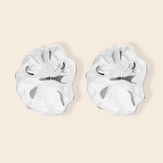Lotus Leaf Pearl Earring Mountig-Silver Jewelry Settings Wholesale - Feliz Pearl 