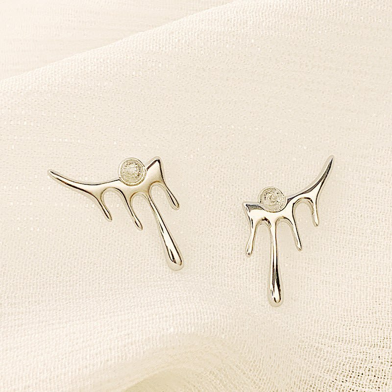 Lava Drop Stud Earring Setting-Jewelry DIY Settings Supplier - Feliz Pearl 