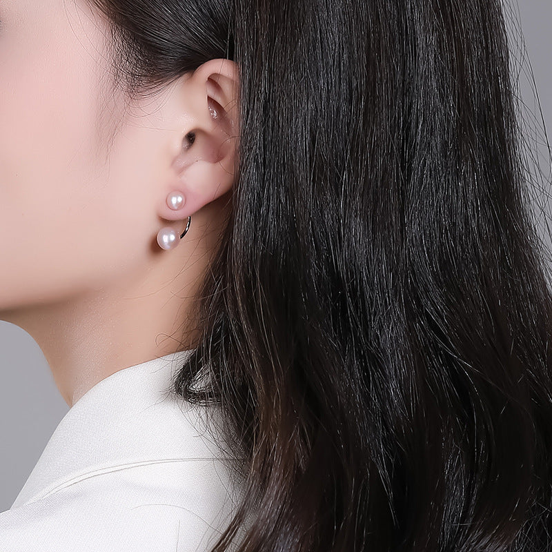 Classic S925 Sterling Silver Pearl Earring Setting for 2 Pearls - Feliz Pearl 