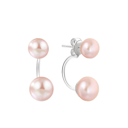 Classic S925 Sterling Silver Pearl Earring Setting for 2 Pearls - Feliz Pearl 