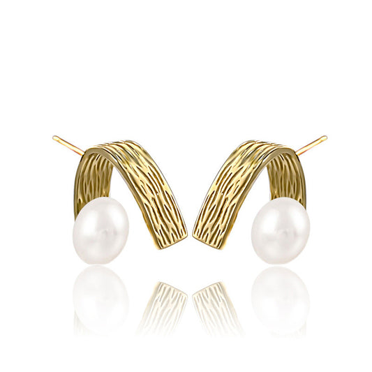 Texure V Daily Pearl Earring Setting-Feliz Pearl - Feliz Pearl 