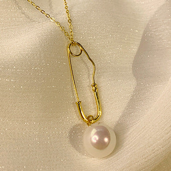 Minimalist Pin Design S925 Sterling Silver Pearl Pendant for Wholesale - Feliz Pearl 