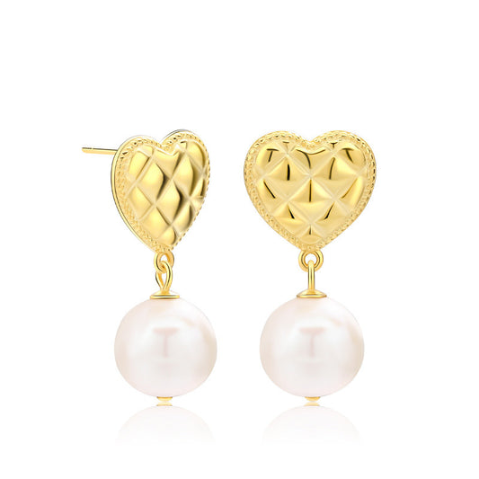 Anniversary Gift Heart Pearl Earring Setting-Pearl Jewelry Supplier - Feliz Pearl 