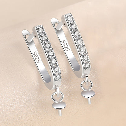 Suqare Huggie Earring Setting-Pearl Jewelry Setting Supplier - Feliz Pearl 
